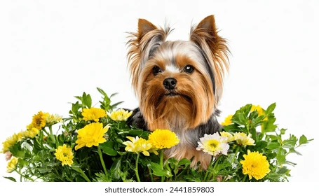 White Yorkshire terrier